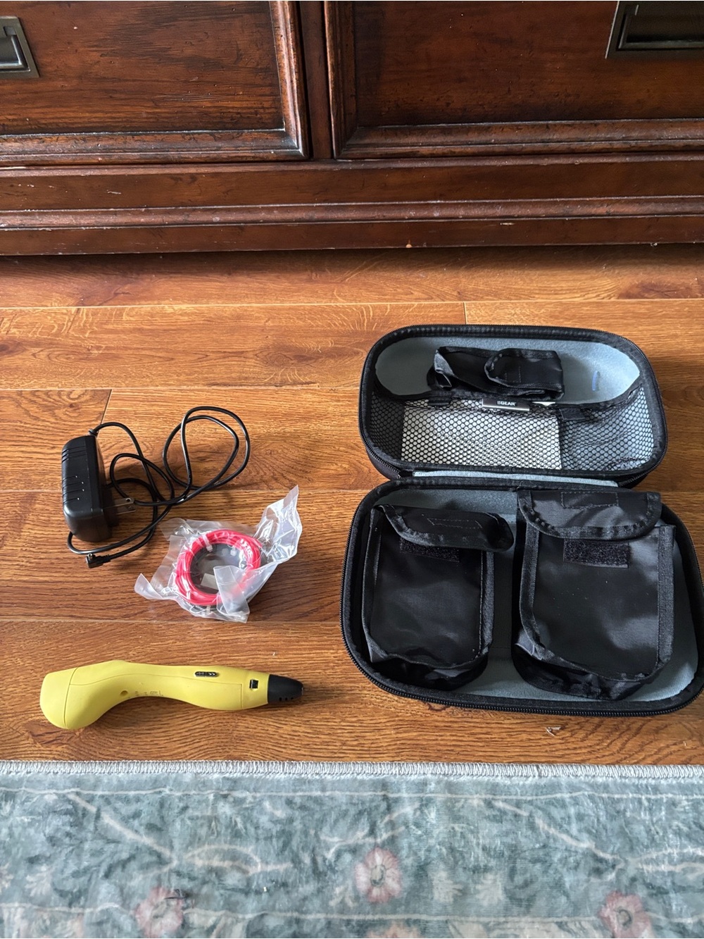 Yellow Handheld 3D Printing Pen with Carry Case